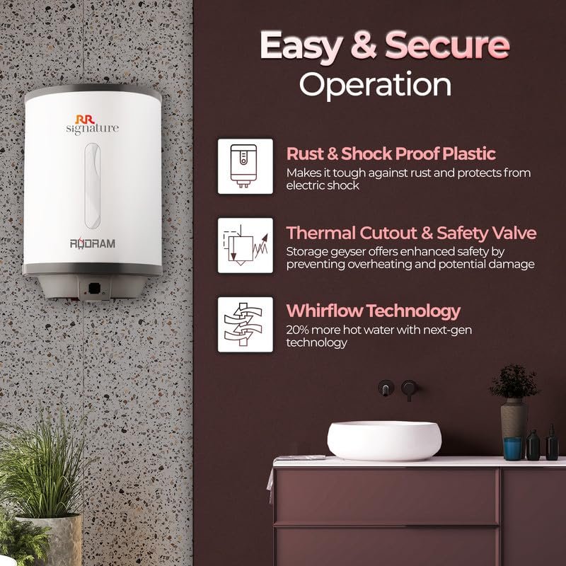 RR Signature Rudram 25 Litre Storage Water Geyser White
