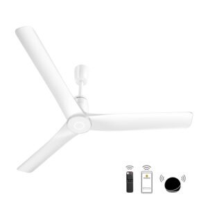 Atomberg Aris Contour BLDC ceiling fan 1200mm in marble white with remote control
