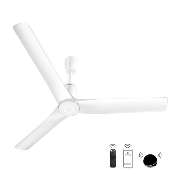 Atomberg Aris Contour BLDC ceiling fan 1200mm in marble white with remote control